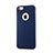 Etui Silicone avec Trou Souple Couleur Unie pour Apple iPhone 5S Bleu Petit