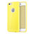 Etui Silicone avec Trou Souple Couleur Unie pour Apple iPhone 6 Jaune Petit