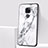 Etui Silicone Motif de Marbre Souple Couleur Unie pour Huawei Mate 20 Blanc