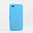 Etui Silicone Souple Strass Diamant Bling pour Apple iPhone 4S Bleu Ciel