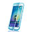 Etui Transparente Integrale Silicone Souple Avant et Arriere pour Samsung Galaxy S6 Edge SM-G925 Bleu