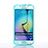 Etui Transparente Integrale Silicone Souple Avant et Arriere pour Samsung Galaxy S6 Edge SM-G925 Bleu Petit