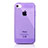 Etui Ultra Fine TPU Souple Transparente pour Apple iPhone 4 Violet Petit