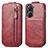 Housse Clapet Portefeuille Cuir pour Asus Zenfone 9 Rouge