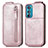 Housse Clapet Portefeuille Cuir pour Motorola Moto Edge 30 5G Or Rose