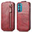 Housse Clapet Portefeuille Cuir pour Motorola Moto Edge 30 5G Rouge