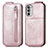 Housse Clapet Portefeuille Cuir pour Motorola MOTO G52 Or Rose