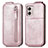 Housse Clapet Portefeuille Cuir pour Motorola Moto G53 5G Or Rose