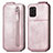 Housse Clapet Portefeuille Cuir pour Nokia G100 Or Rose