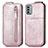 Housse Clapet Portefeuille Cuir pour Nokia G22 Or Rose