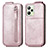 Housse Clapet Portefeuille Cuir pour Realme C35 Or Rose