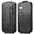 Housse Clapet Portefeuille Cuir pour Samsung Galaxy A22 5G SC-56B Noir