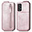 Housse Clapet Portefeuille Cuir pour Samsung Galaxy A72 4G Or Rose