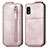 Housse Clapet Portefeuille Cuir pour Sharp Aquos wish3 Or Rose