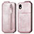 Housse Clapet Portefeuille Cuir pour Sony Xperia Ace III Or Rose