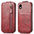 Housse Clapet Portefeuille Cuir pour Sony Xperia Ace III Rouge