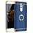 Housse Contour Luxe Metal et Plastique avec Support Bague Anneau pour Huawei GR5 (2017) Bleu