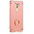 Housse Contour Luxe Metal et Plastique avec Support Bague Anneau pour Huawei Honor 6X Pro Or Rose Petit