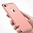 Housse Contour Luxe Metal et Plastique M02 pour Apple iPhone 8 Or Rose Petit