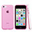 Housse Contour Silicone et Vitre Transparente Mat pour Apple iPhone 5C Rose