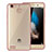 Housse Contour Silicone et Vitre Transparente Mat pour Huawei G8 Mini Or Rose