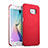 Housse Plastique Rigide Mat pour Samsung Galaxy S6 Edge SM-G925 Rouge