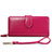 Housse Pochette Cuir Portefeuille Universel Rose Rouge