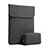 Housse Pochette Velour Tissu L02 pour Huawei Honor MagicBook 14 Noir