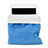 Housse Pochette Velour Tissu pour Apple iPad 4 Bleu Ciel Petit