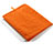 Housse Pochette Velour Tissu pour Apple iPad Mini 3 Orange Petit