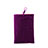 Housse Pochette Velour Tissu Universel Violet