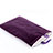 Housse Pochette Velour Tissu Universel Violet Petit