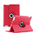 Housse Portefeuille Cuir Rotatif pour Apple iPad 2 Rouge