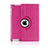 Housse Portefeuille Cuir Rotatif pour Apple iPad 4 Rose Rouge Petit