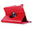 Housse Portefeuille Cuir Rotatif pour Apple iPad Mini 2 Rouge Petit