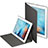 Housse Portefeuille Livre Cuir L02 pour Apple iPad 3 Noir Petit