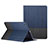 Housse Portefeuille Livre Cuir L02 pour Apple iPad Mini 2 Bleu