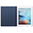 Housse Portefeuille Livre Cuir L03 pour Apple iPad 4 Bleu Petit