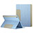 Housse Portefeuille Livre Cuir L03 pour Apple iPad Mini 2 Bleu Ciel