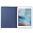 Housse Portefeuille Livre Cuir L04 pour Apple iPad Mini 4 Bleu Petit