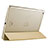 Housse Portefeuille Livre Cuir pour Apple iPad Air Or Petit