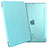 Housse Portefeuille Livre Cuir pour Apple New iPad 9.7 (2018) Bleu Ciel Petit