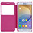 Housse Portefeuille Livre Cuir pour Samsung Galaxy On5 (2016) G570 G570F Rose Rouge Petit