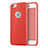 Housse Silicone avec Trou Souple Couleur Unie pour Apple iPhone 6 Plus Rouge Petit