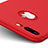 Housse Silicone avec Trou Souple Couleur Unie pour Apple iPhone 7 Plus Rouge Petit