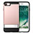 Housse Silicone Gel Souple Couleur Unie avec Support pour Apple iPhone 7 Rose Petit