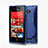 Housse Silicone Souple Transparente Vague S-Line pour HTC 8X Windows Phone Bleu