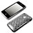 Housse Silicone Souple Vague Cercle Transparente pour Apple iPhone 3G 3GS Blanc