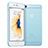 Housse Ultra Fine Mat Rigide Transparente pour Apple iPhone 6 Bleu Ciel Petit