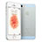 Housse Ultra Fine Mat Rigide Transparente pour Apple iPhone SE Bleu Petit